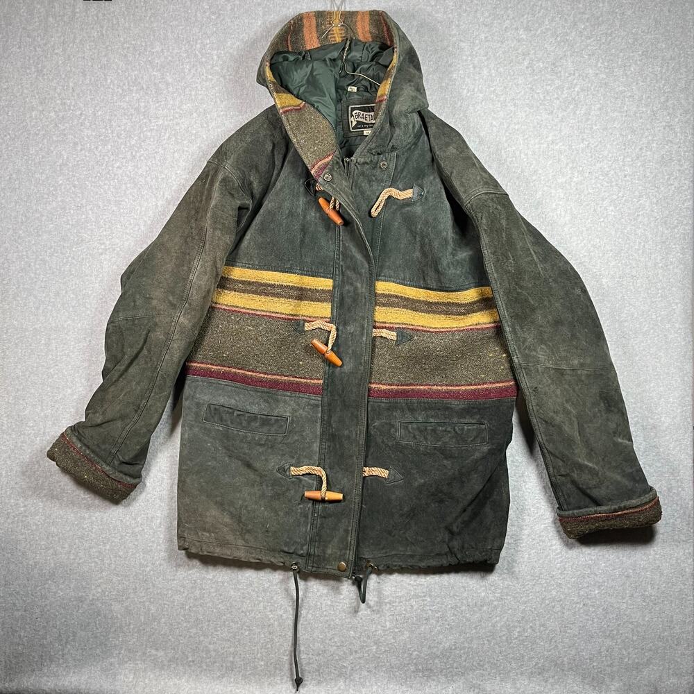 Vintage Braetan Jacket Women's Size Medium Suede Leather Winter Coat 90's Rare
